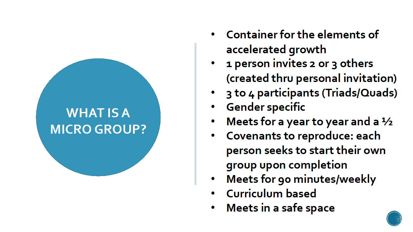 Characteristics of a MicroGroup